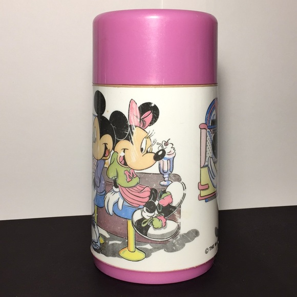 Vintage Mickey & Minnie Thermos Bottle - Picture 2 of 12